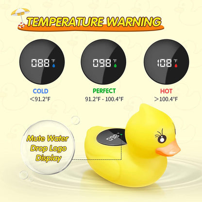 Little Yellow Duck Thermometer - Baby Bath LED Digital Bathtub Water Temperature for Infants, Newborn, Toddler, Kids