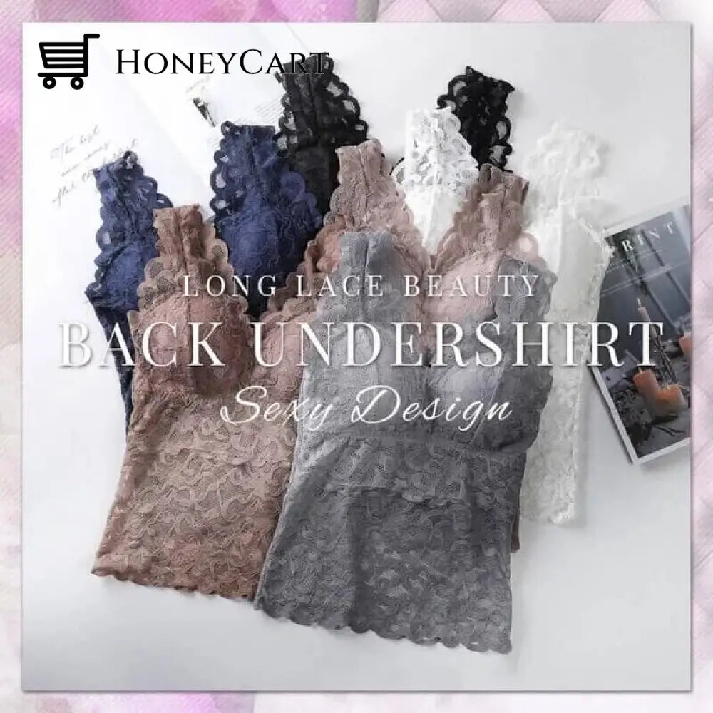 Long Lace Beauty Back Undershirt (Buy More Save More) Underwear