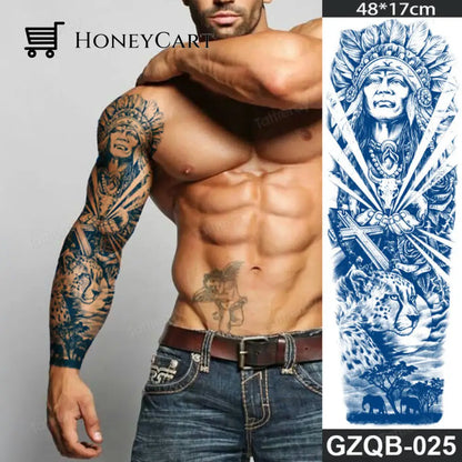 Long Lasting Full Arm Sleeve Tattoo Sticker Gzqb25 Temporary Tattoos