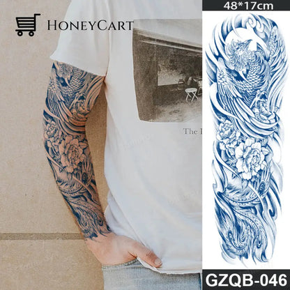 Long Lasting Full Arm Sleeve Tattoo Sticker Gzqb46 Temporary Tattoos