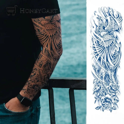 Long Lasting Full Arm Sleeve Tattoo Sticker Temporary Tattoos