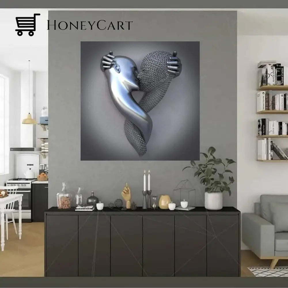 Love Heart Gray-3D Art Wall