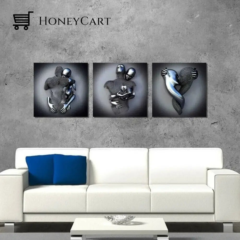 Love Heart Gray-3D Art Wall