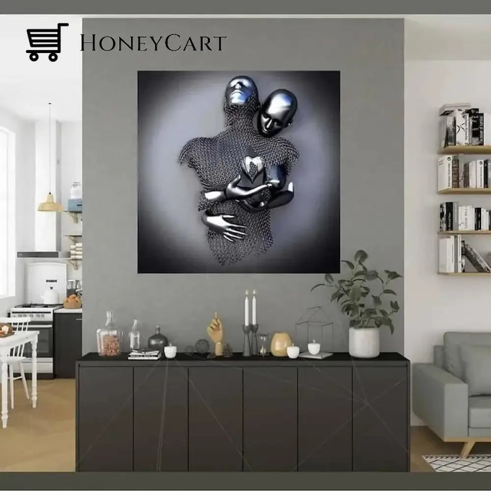 Love Heart Gray-3D Art Wall