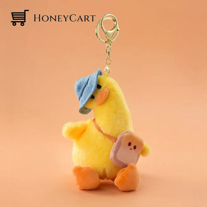 Lovely Crooked Duck Doll Keychain Yellow Keychains