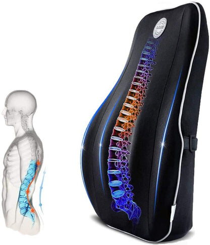 Deluxe Lumbar Support Cushion Pillow Orthopedic Backrest for Car Seat Office Chair