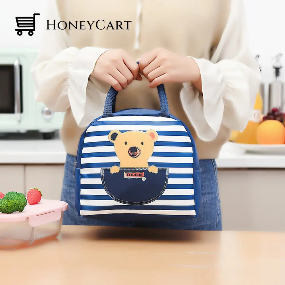 Lunch Box Insulation Japanese Cartoon Bento Tote Bag Kids Cj