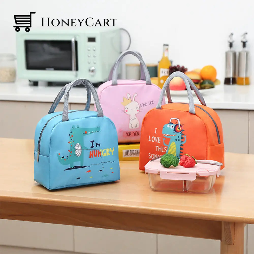 Lunch Box Insulation Japanese Cartoon Bento Tote Bag Kids Cj