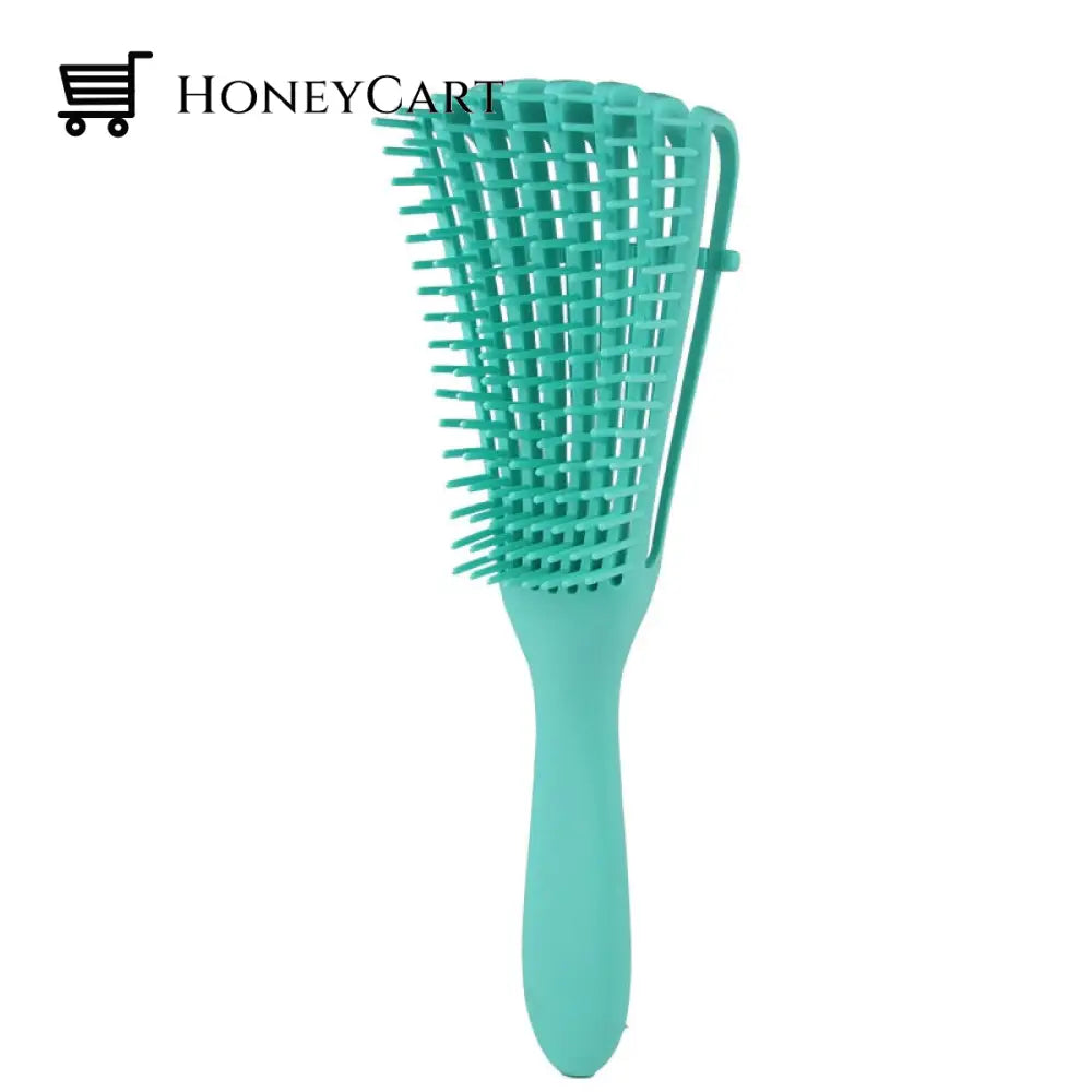 Magic Massaging Wet Hair Comb Dark Green Combs & Brushes