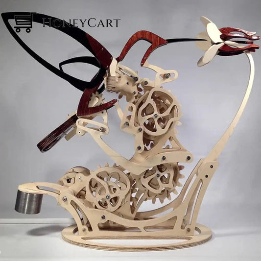 Magical Wooden Kinetic Hummingbird Sculpture Tool