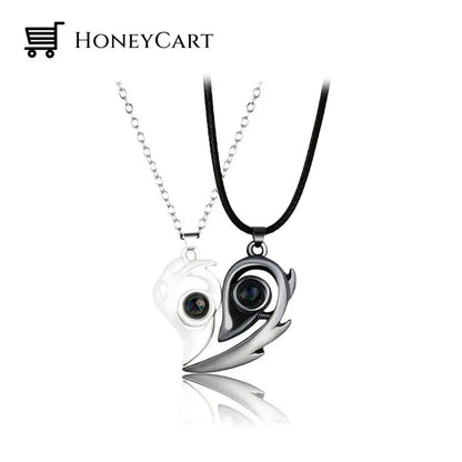 Magnetic Abstract Heart Couples Necklace Nc21Y0455-1 Necklaces