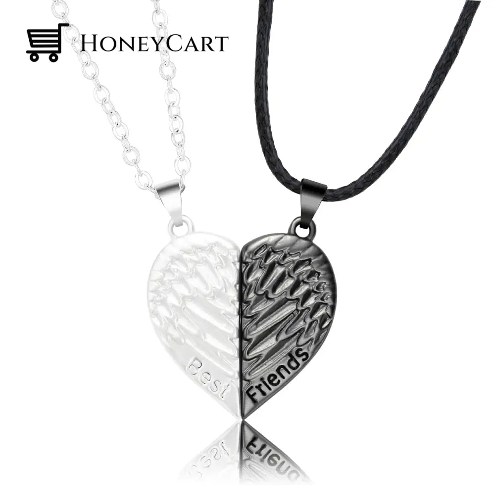 Magnetic Abstract Heart Couples Necklace Nc21Y0512-1 Necklaces