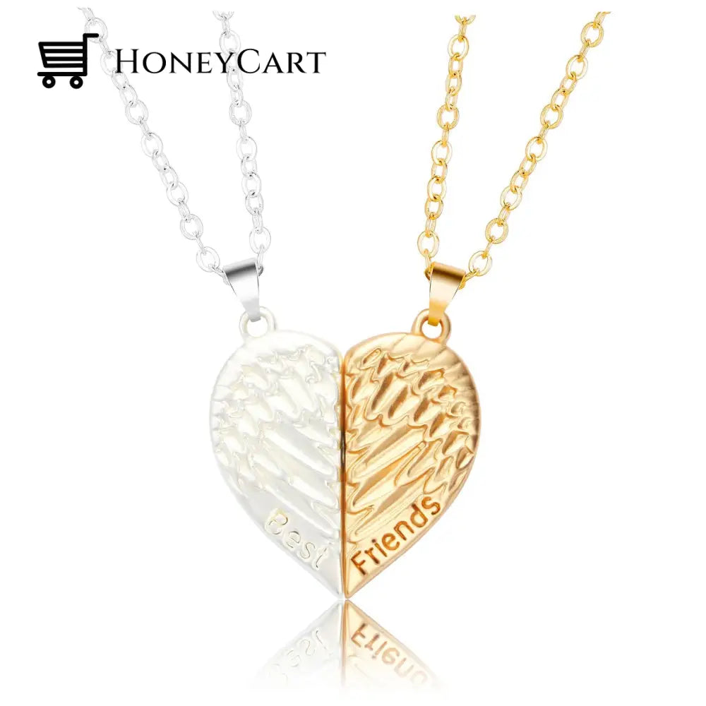 Magnetic Abstract Heart Couples Necklace Nc21Y0512-2 Necklaces