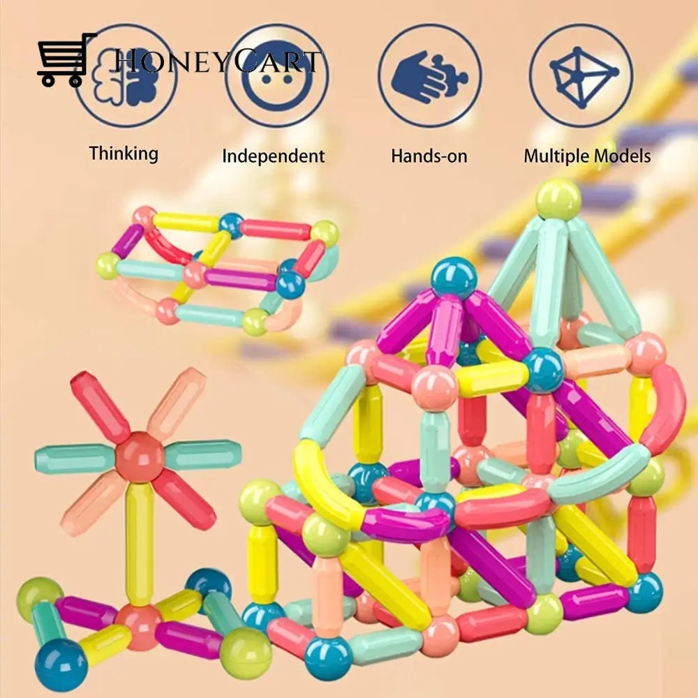 Magnetic Balls And Rods Set Educational Magnet Building Blocks