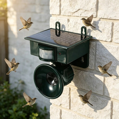 Solar Ultrasonic Animal Birds Repeller | Motion Sensor Bird Deterrent for Crows