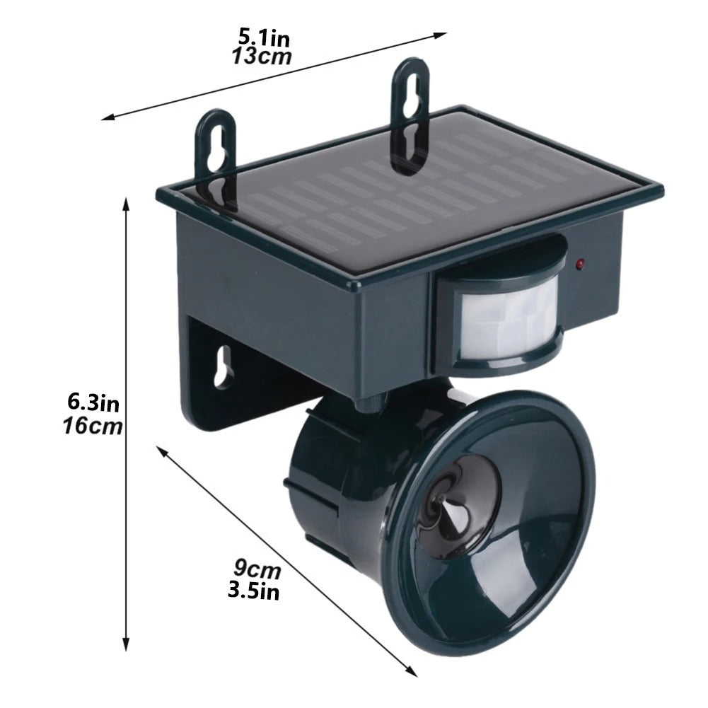Solar Ultrasonic Animal Birds Repeller | Motion Sensor Bird Deterrent for Crows