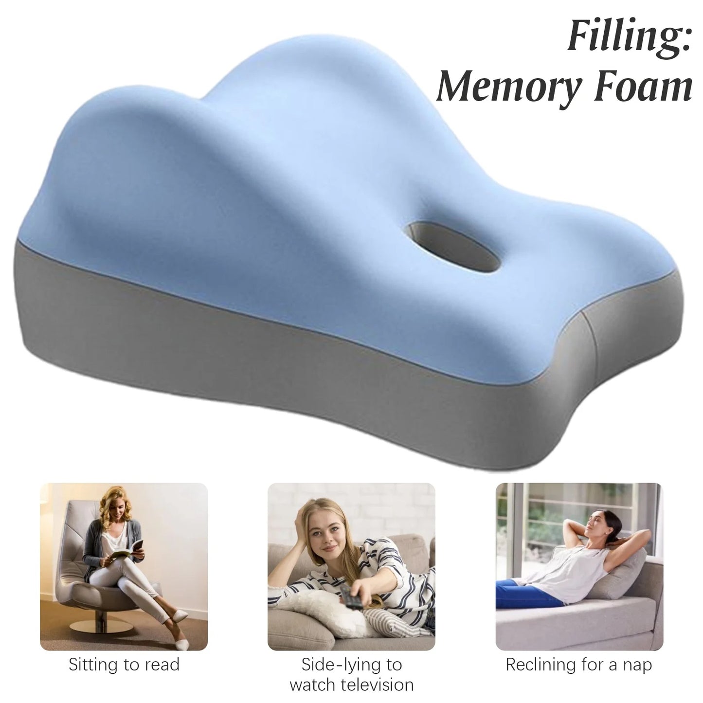 Intimacy Support Wedge Pillow for Couples, Adult Memory Foam Pillow
