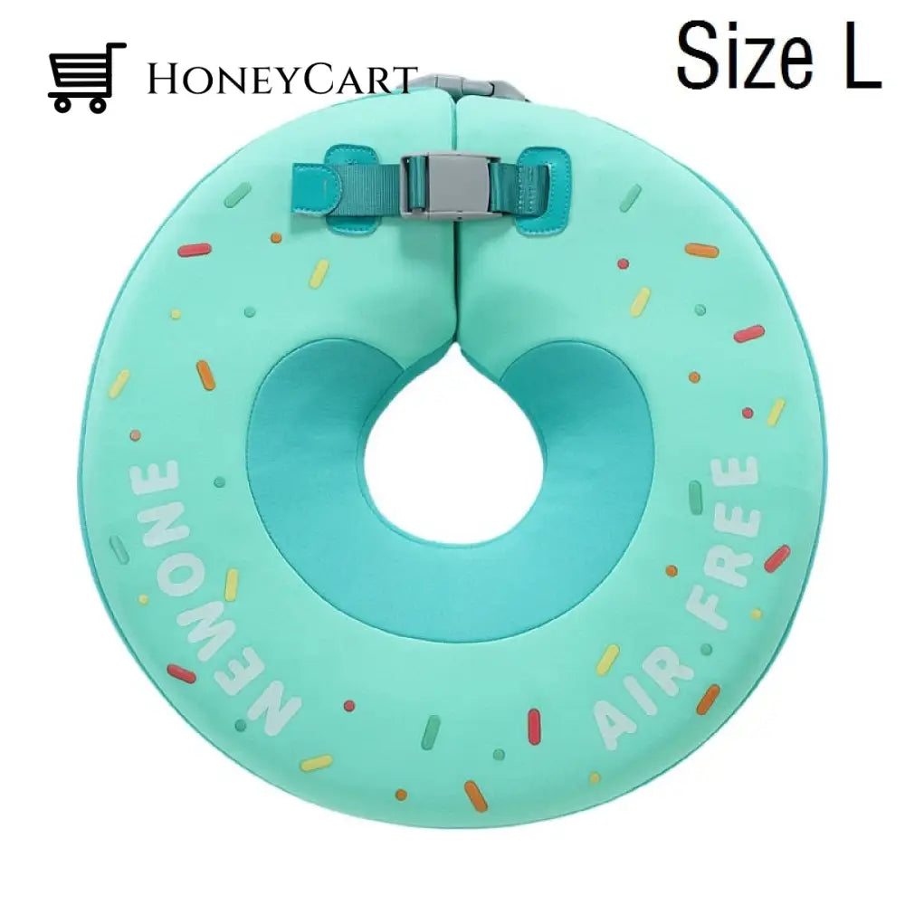 Mambo None Inflatable Safety Baby Swimming Float Ring 3D Donut Green L Child Aids