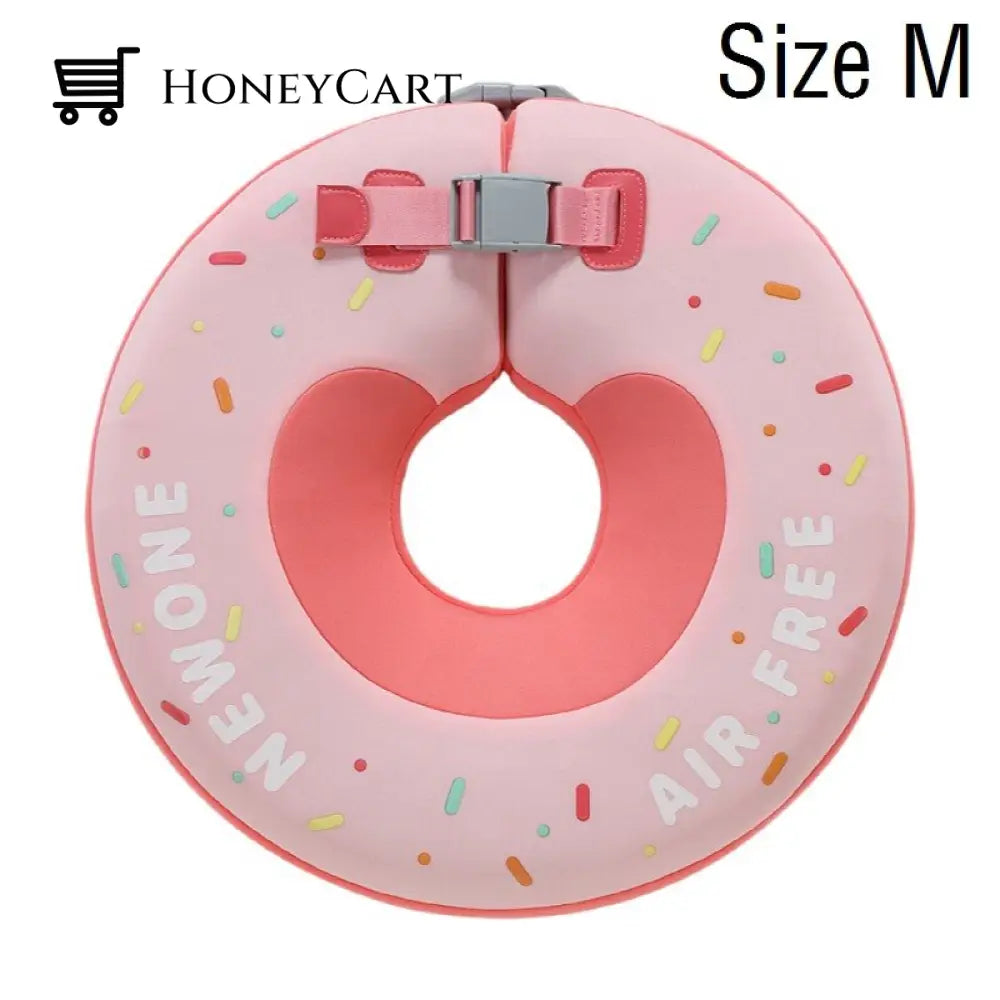 Mambo None Inflatable Safety Baby Swimming Float Ring 3D Donut Pink M Child Aids