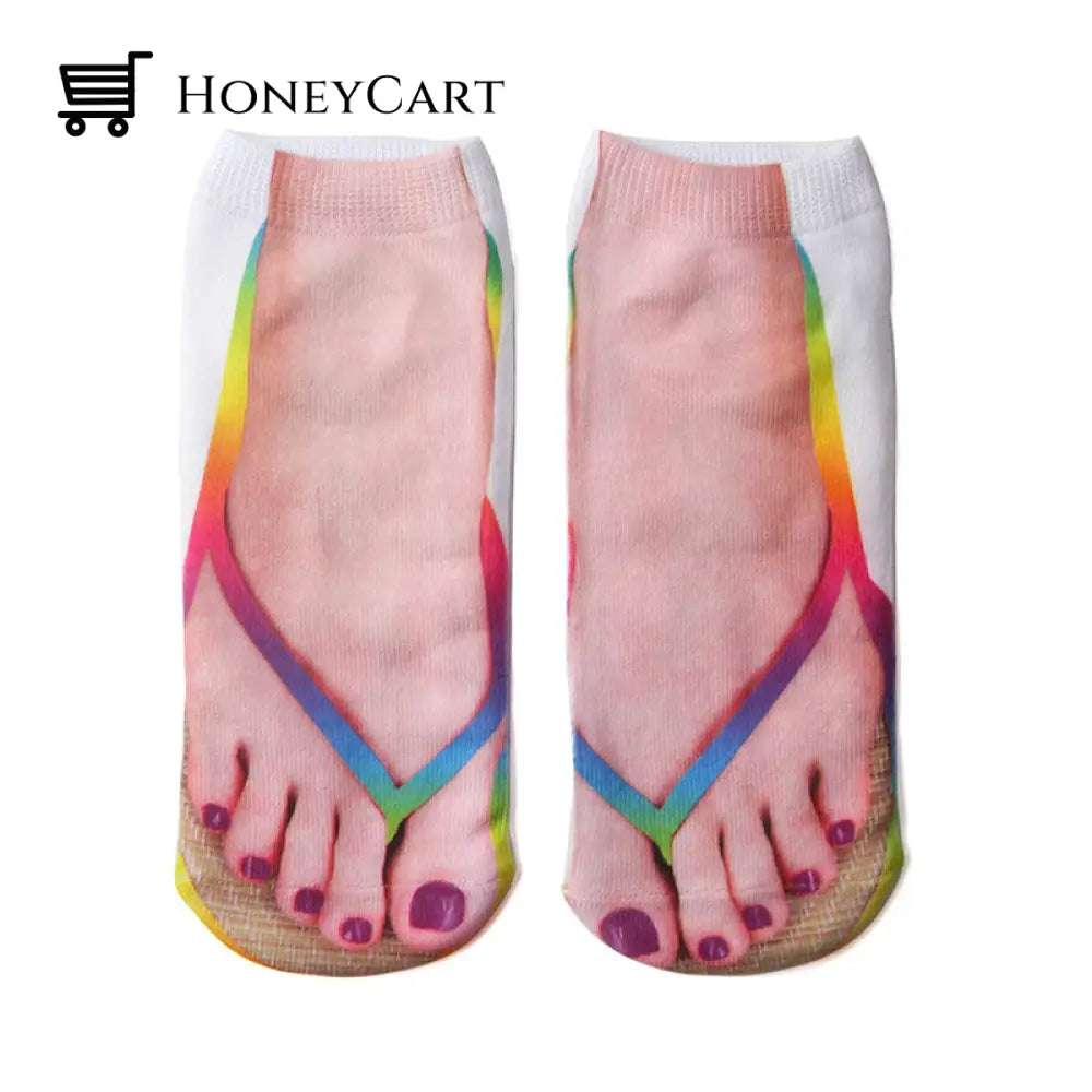 Manicure Print Socks