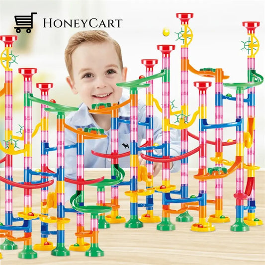 Marble Run 142 Building Blocks Diy Creativity Construction Toy 133 Pcs Toys