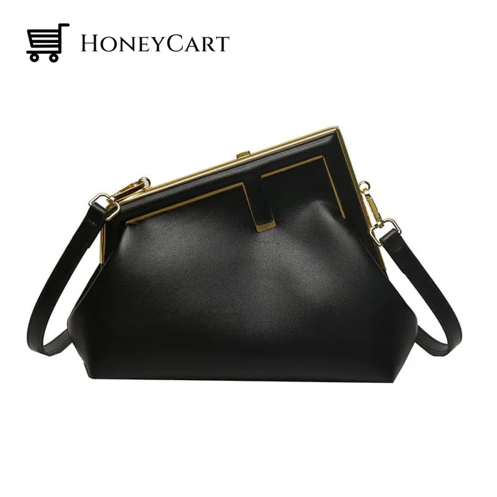 Medium Clip Shoulder Bag Black