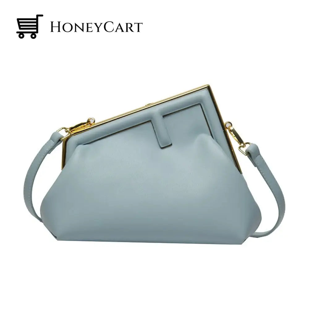 Medium Clip Shoulder Bag Blue