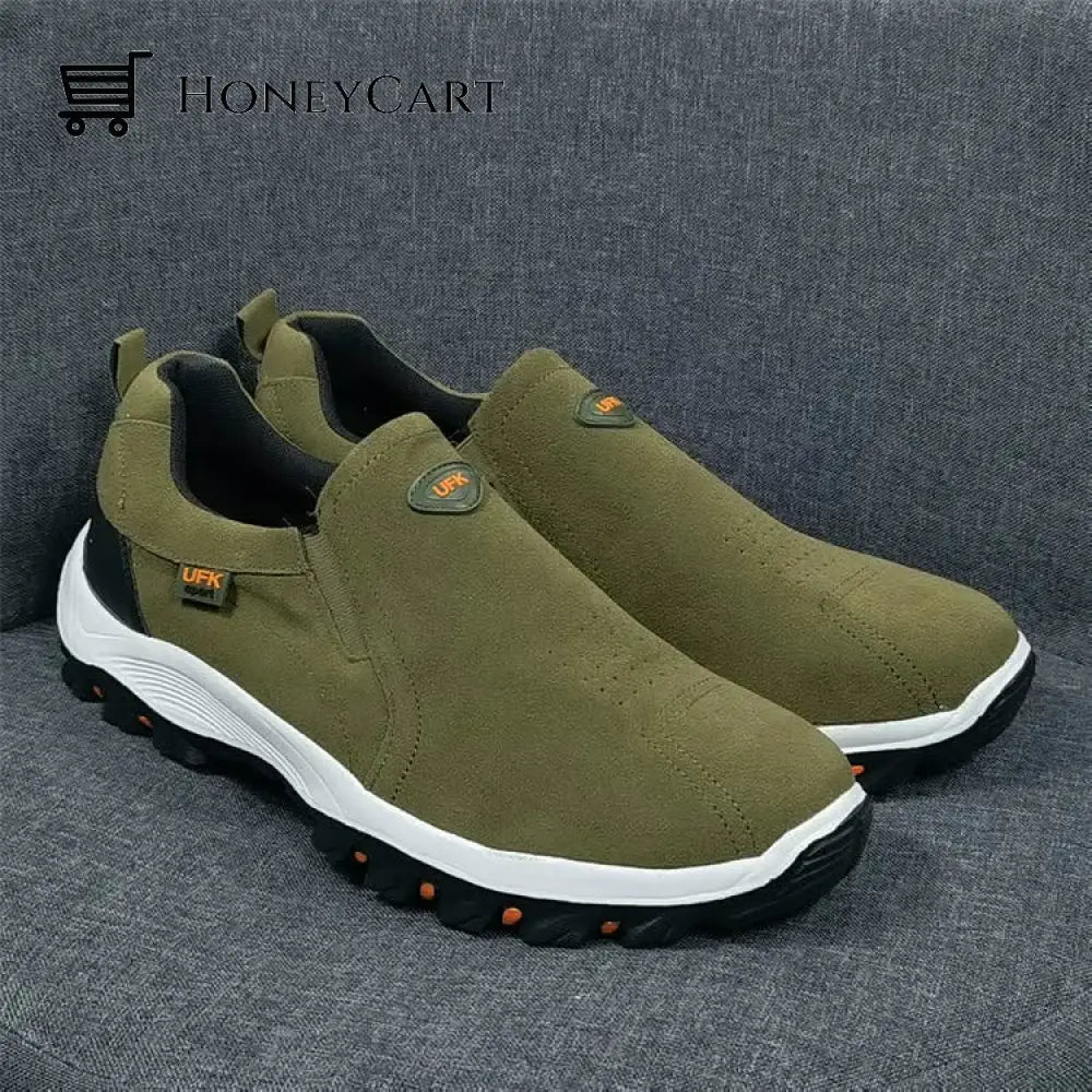 Men Breathable And Light & Non-Slip Shoes Army Green / 5.5