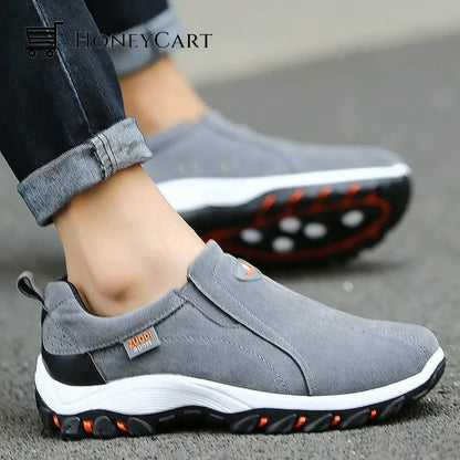 Men Breathable And Light & Non-Slip Shoes Gray / 5.5