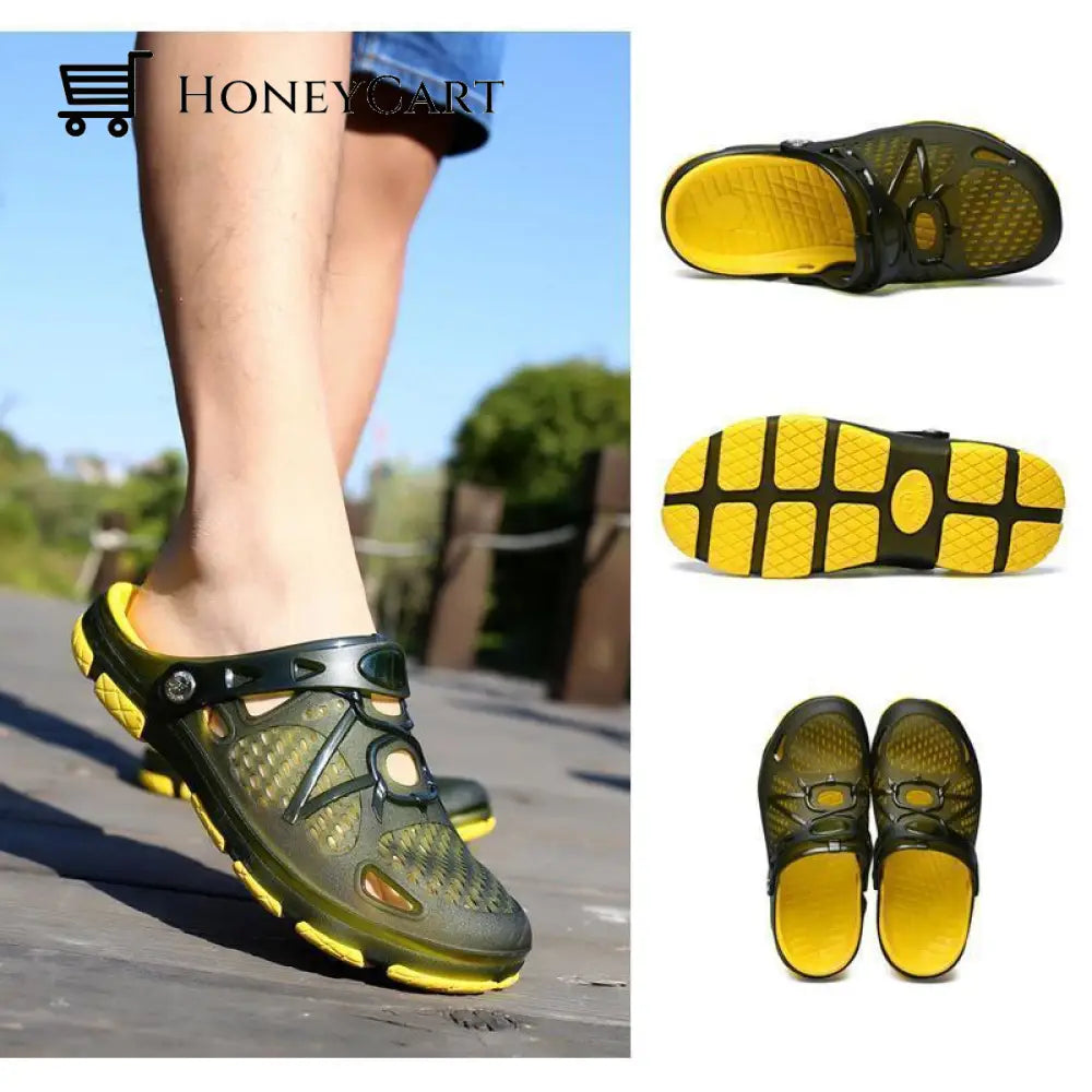 Mens Beach Sandals Breathable Mesh Slipper Shoes