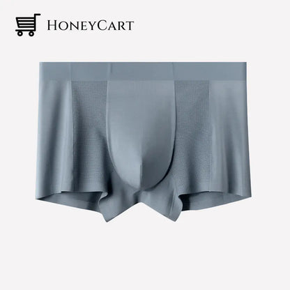 Mens Hollow Breathable Underwear Silver&Grey / L