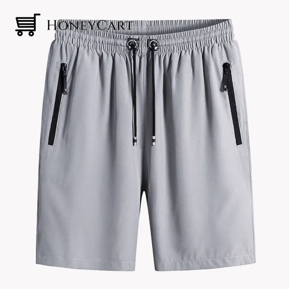 Mens Plus Size Ice Silk Stretch Shorts