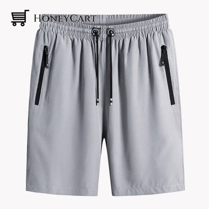 Mens Plus Size Ice Silk Stretch Shorts