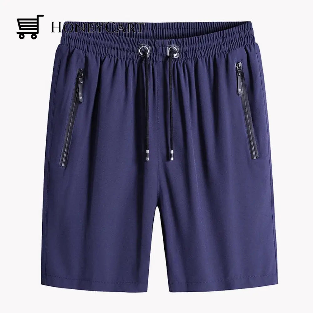 Mens Plus Size Ice Silk Stretch Shorts