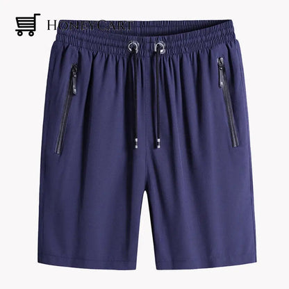 Mens Plus Size Ice Silk Stretch Shorts