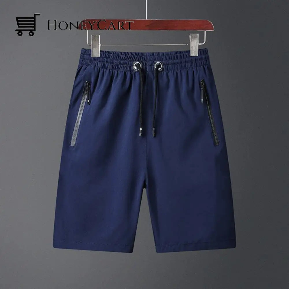 Mens Plus Size Ice Silk Stretch Shorts