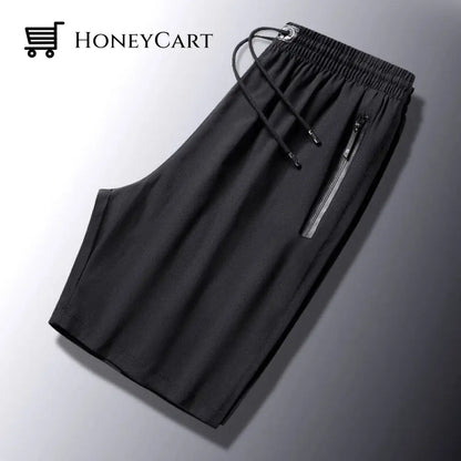 Mens Plus Size Ice Silk Stretch Shorts