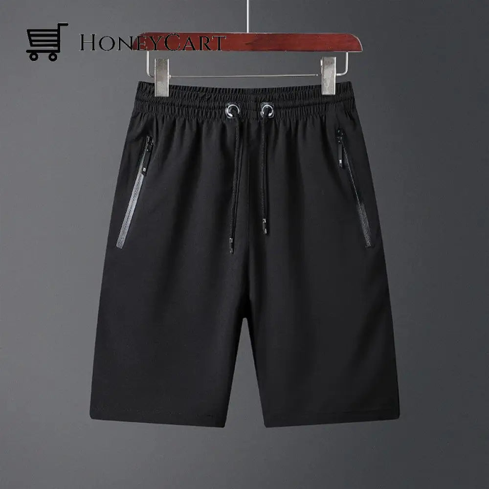 Mens Plus Size Ice Silk Stretch Shorts