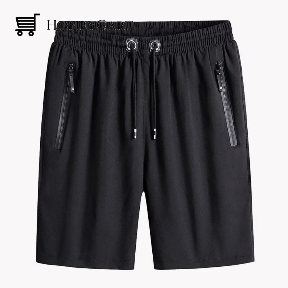 Mens Plus Size Ice Silk Stretch Shorts