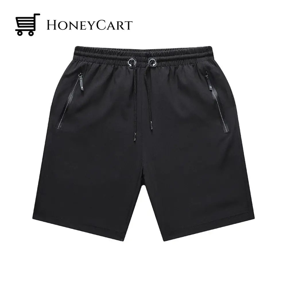 Mens Plus Size Ice Silk Stretch Shorts