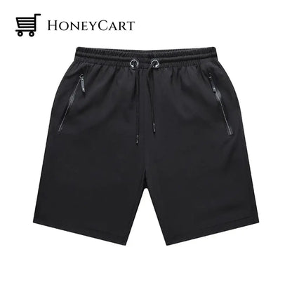 Mens Plus Size Ice Silk Stretch Shorts