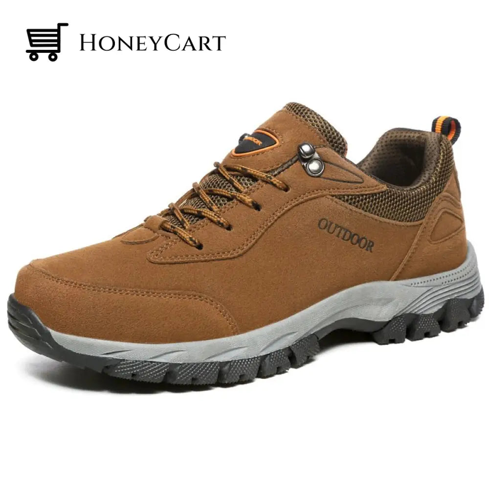 Mens Walking Shoes Good Arch Support Outdoor Breathable Brown / Us 7.5 Myx-Shoes