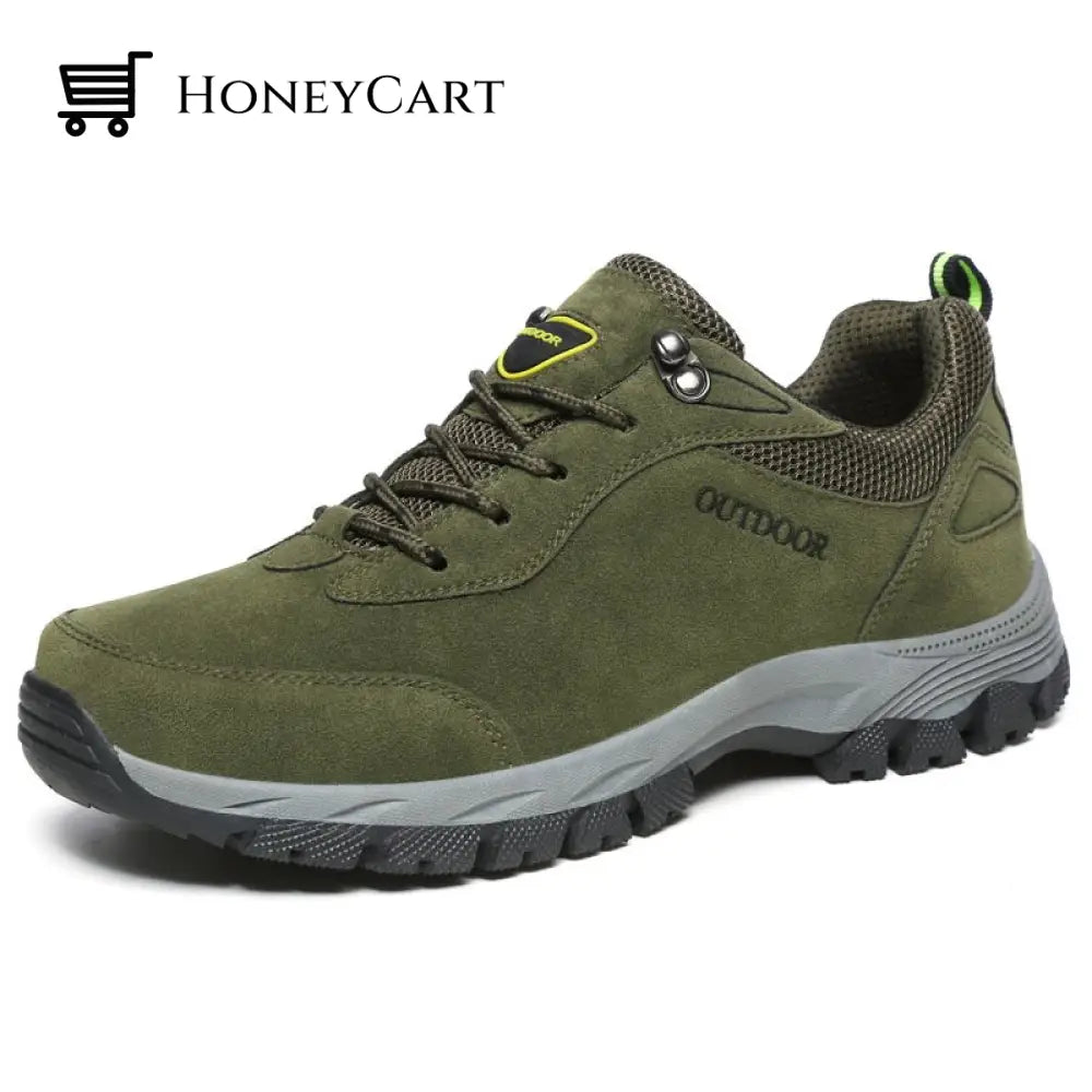 Mens Walking Shoes Good Arch Support Outdoor Breathable Green / Us 7.5 Myx-Shoes