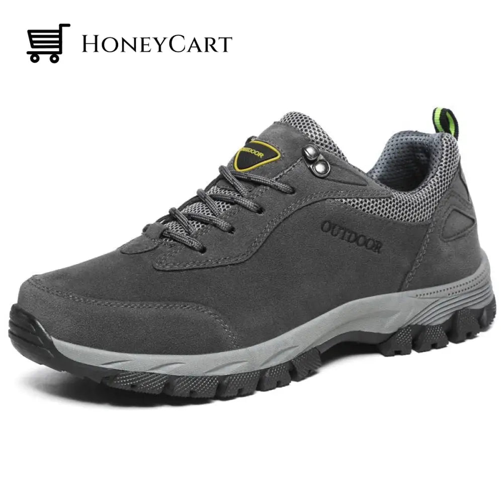 Mens Walking Shoes Good Arch Support Outdoor Breathable Grey / Us 7.5 Myx-Shoes