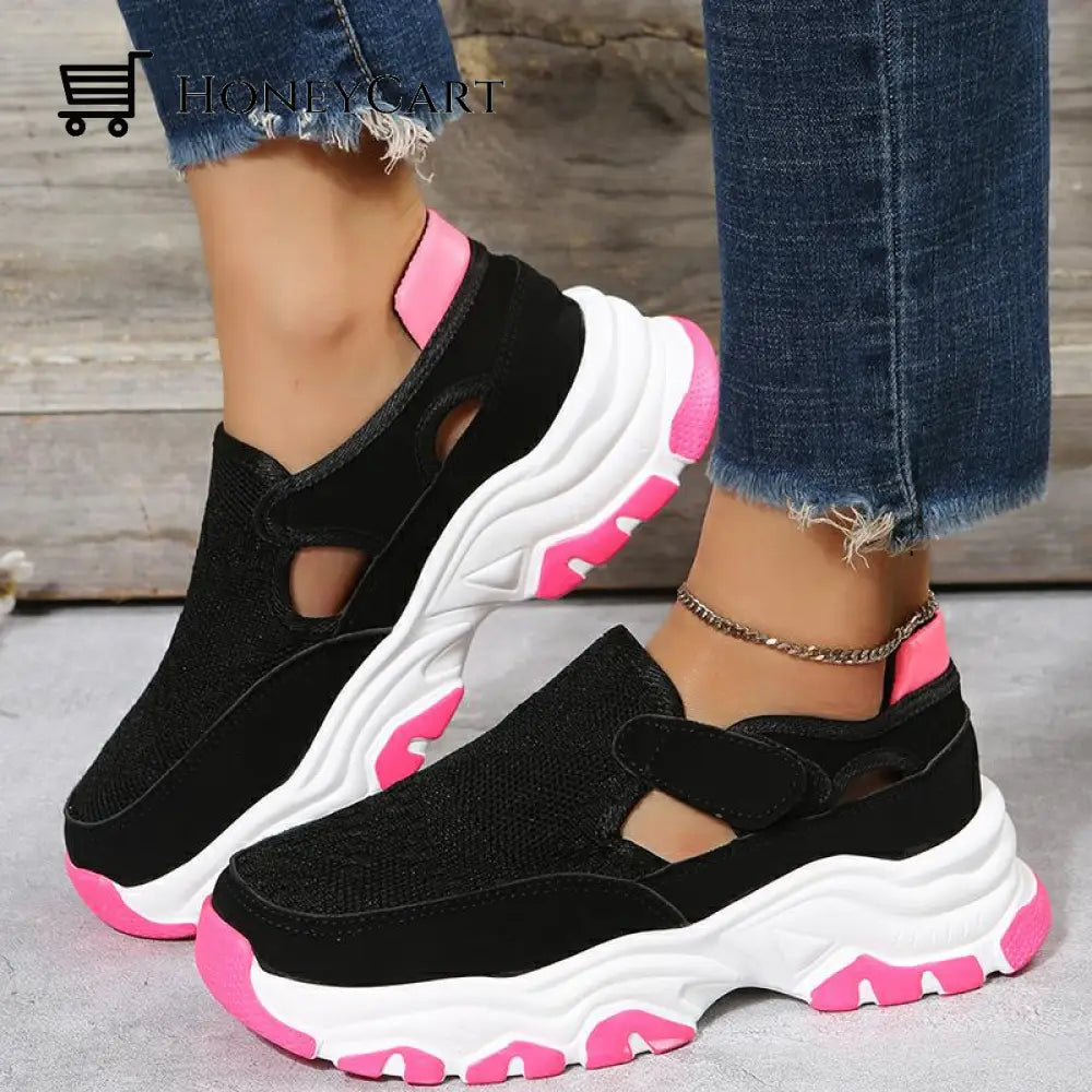 Mesh Sport Shoes Women Fashion Outdoor Flat Heel Running Cj