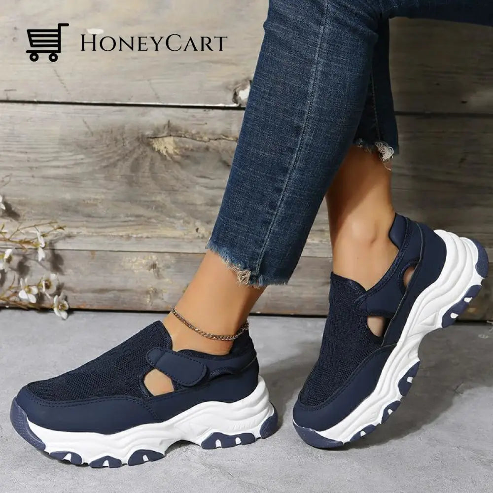 Mesh Sport Shoes Women Fashion Outdoor Flat Heel Running Cj