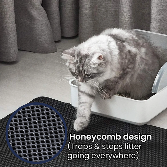 AdoraPaws | Cat Double Layer Mess Free Urine Proof Litter Mat