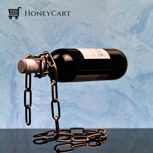 Metal Chain Link Wine Bottle Holder Houseware & Kitchen