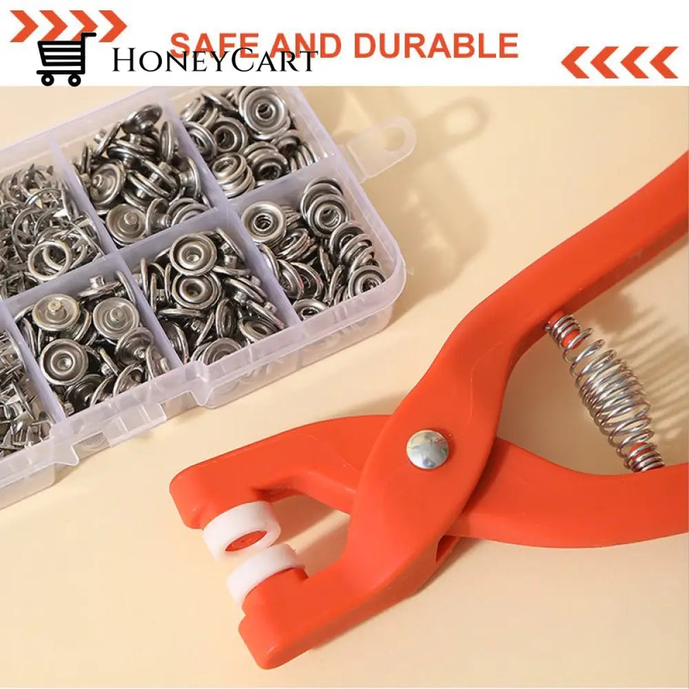 Metal Snap Buttons With Fastener Pliers Tool Kit
