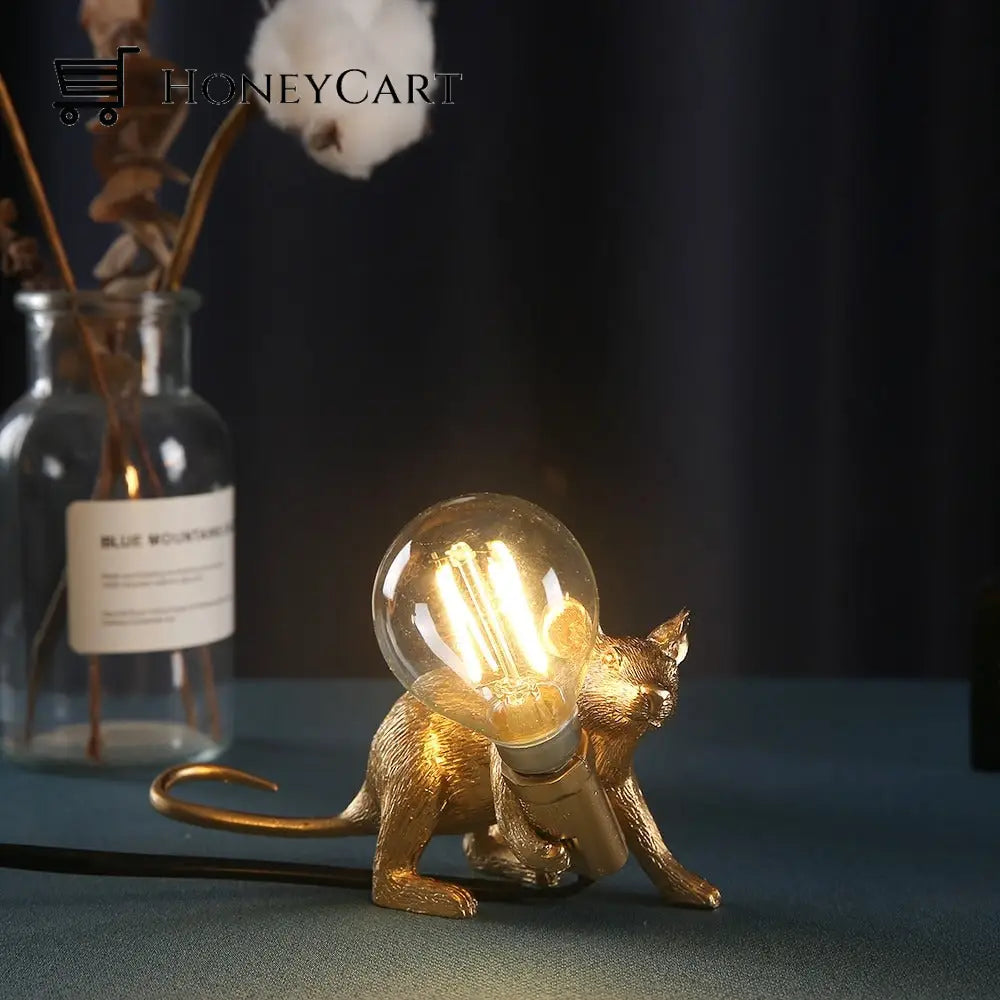 Mili Mouse Table Lamp Golden Crawling Lamps